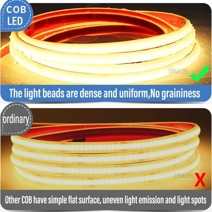 Waterproof IP68 COB LED Strip 24V Neon Light Underwater 12V 320Ledsm Flexible Ribbon Tape RA90 Lighting 3000K4000K 6000K C250912