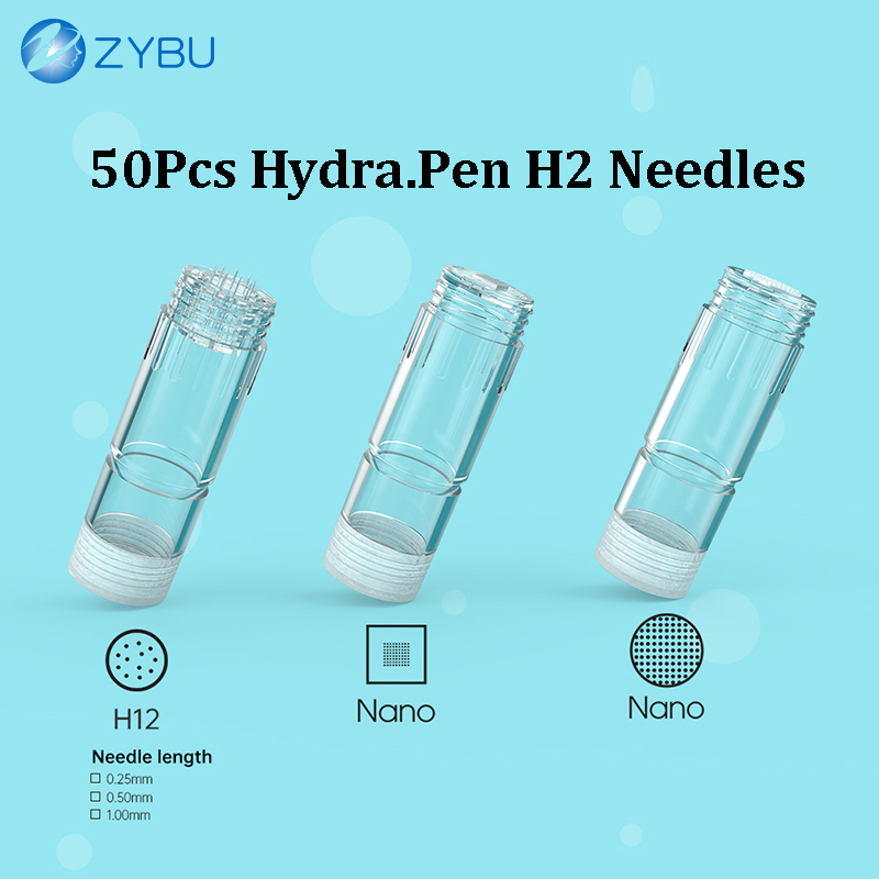 50pcs Cartridges Needle Hydra Pen H2 Derma MTS Microneedling Mesotherapy Hydra.Pen Needles 12pins Nano Round HR HS 0.25mm 0.5mm 1.0mm