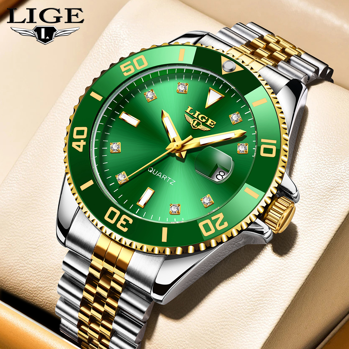 The latest model in 2025 Eco-Friendly Aquatic Sports Accessory: High-end Green Digital Male Smartwatch