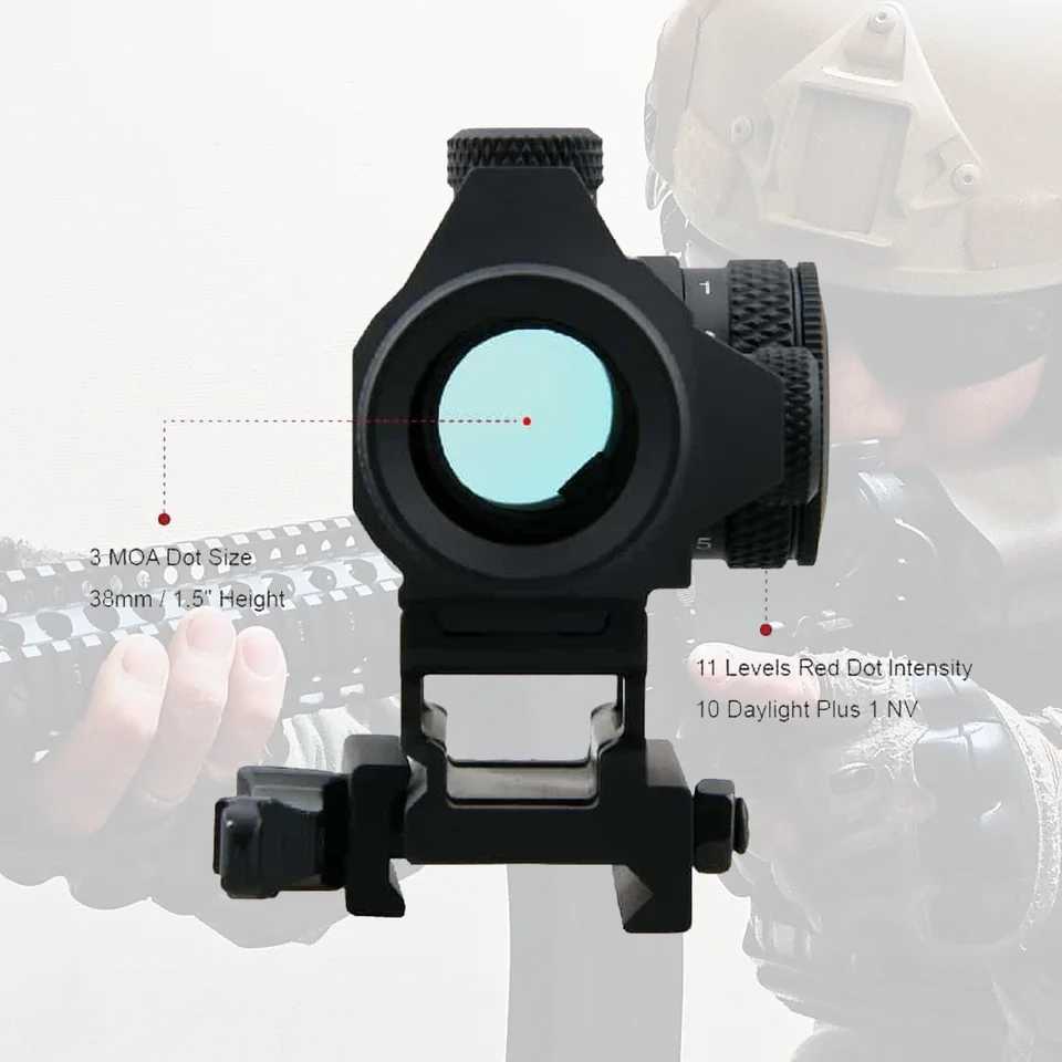 Maverick GenII 1x22 Red Dot Scope Sight Hunting Tactical Unped Turret QD Mount For Real Firearms 308 Airsoft W250912