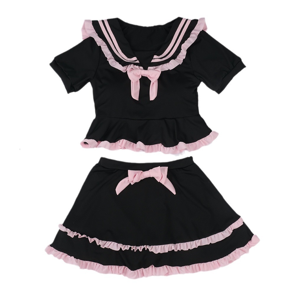 Women's Swimsuit New Summer Two-Piece Skirt Style Student Pure Desire High-End Small Petite Slimming Swimwear