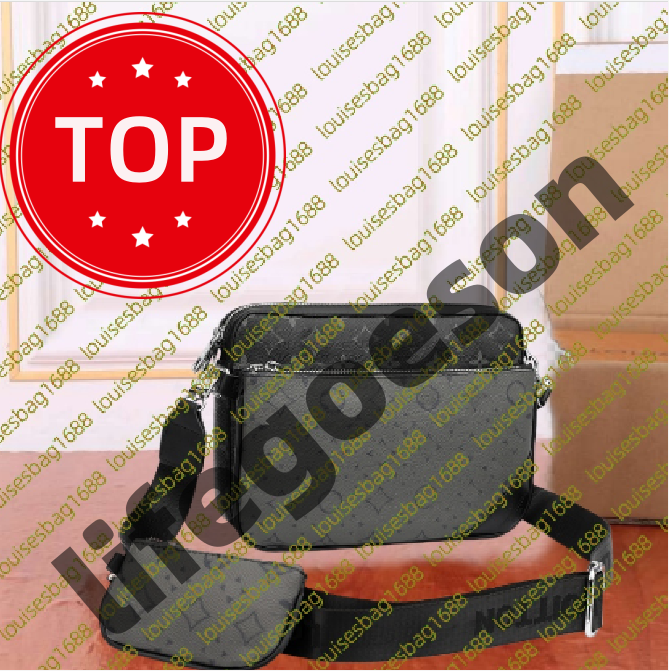 High Quality Designer bags mens womens POCHETTE TRIO Cross Body Wallets Leather tote bag Patchwork handbag shoulder bags Totes Purse Crossbody Bag with dust bag A169