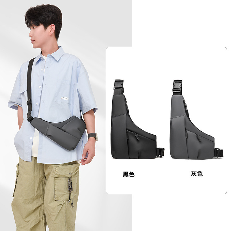 Amazon New Anti Theft Slim Luxury Bag Fit Gun Bag Triangle Bag Casual Leather Film Men S Bag Left Right Free Shipping Crossbody Designer Bag Casual Ch