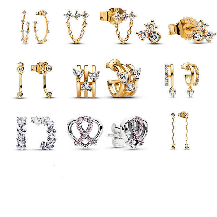 Panjia Dora Plated White Copper Sier New Dia-Encrusted Chain Tassel Heart Series Earrings