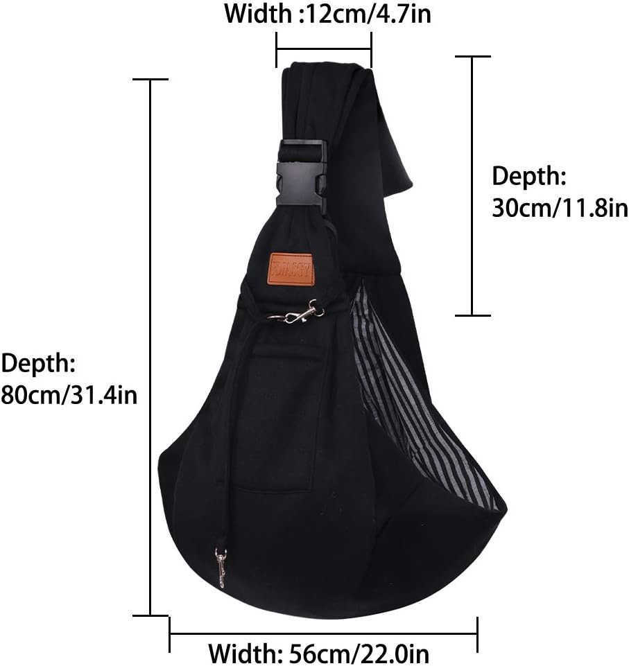 Small Dog Sling Cat Carrier Adjustable Strap Hands Free Reversible Pet Puppy Travel Bag Backpack for Outdoor TravelW250912