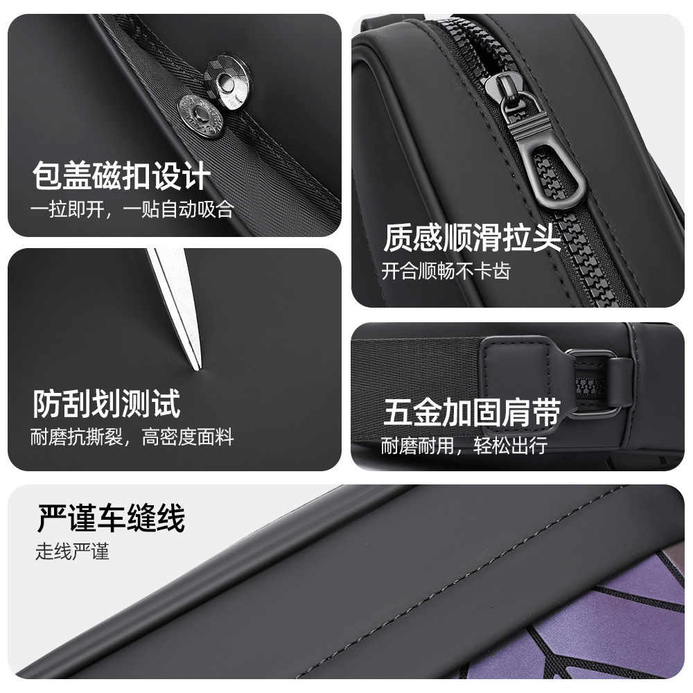 New Laser Reflective Luxury Bag Men S Bag Casual Shoulder Bag Trendy Brand Crossbody Bag Free Shipping Men S Small Sling Bag Designer Bag Phone Bag