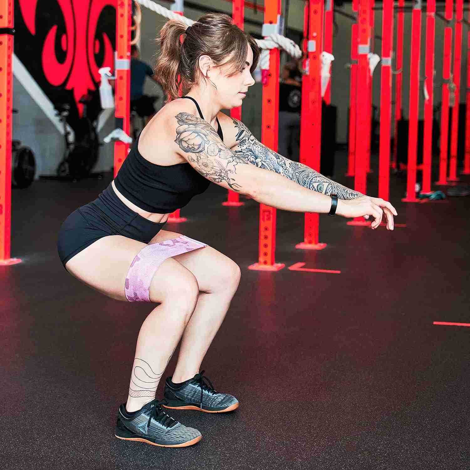 Fitness Hip Booty Bands 3 Levels of Resistance NonSlip Fabric for Squats Lunges ButtGlutes Includes Free Carrying Bag W250912