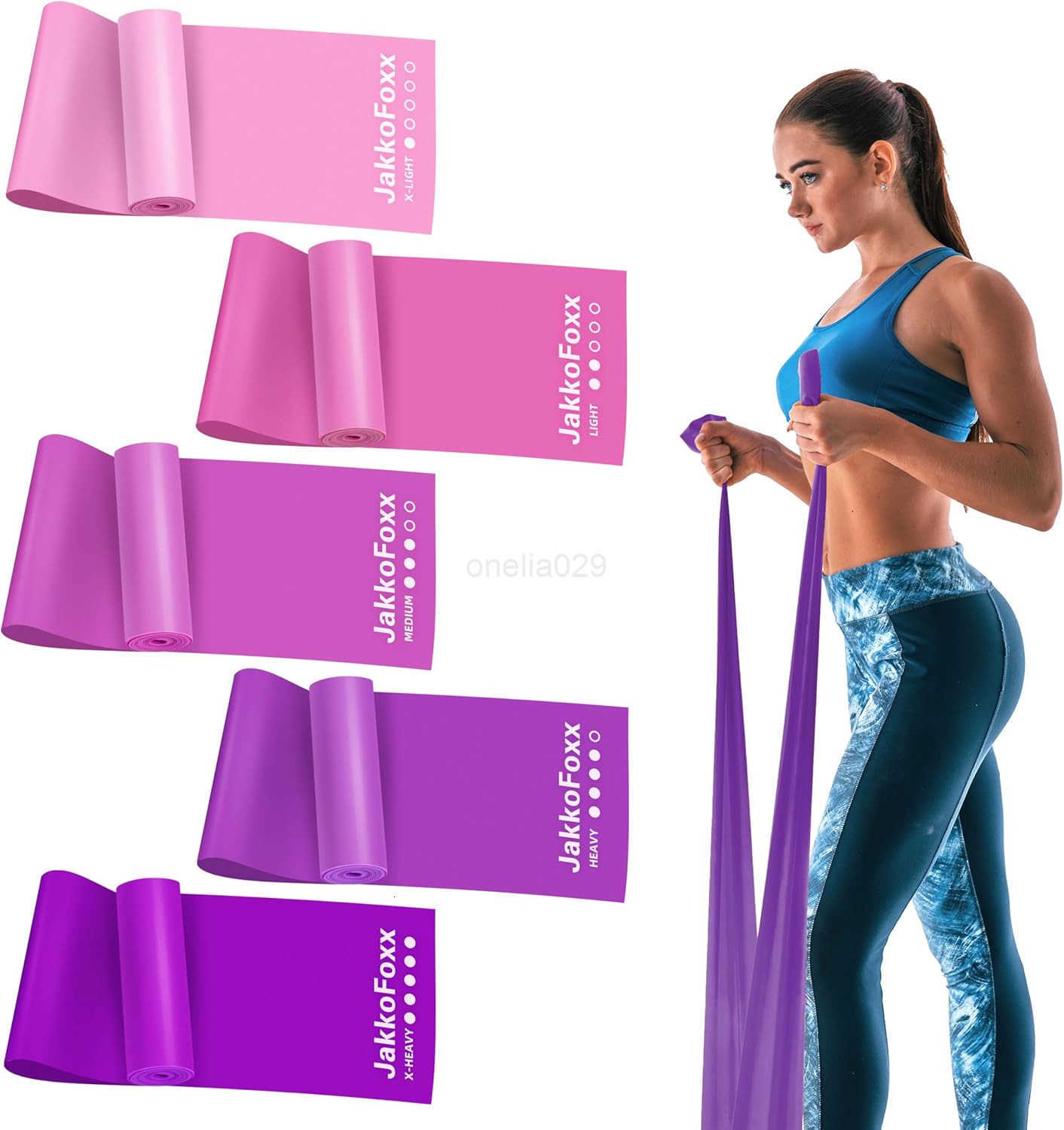 5 Pcs Resistance Bands for Working Out Latex Free Physical Therapy Bands Exercise Bands Set for Stretching Suitable for Rehab YogaPilates Home Gym W25