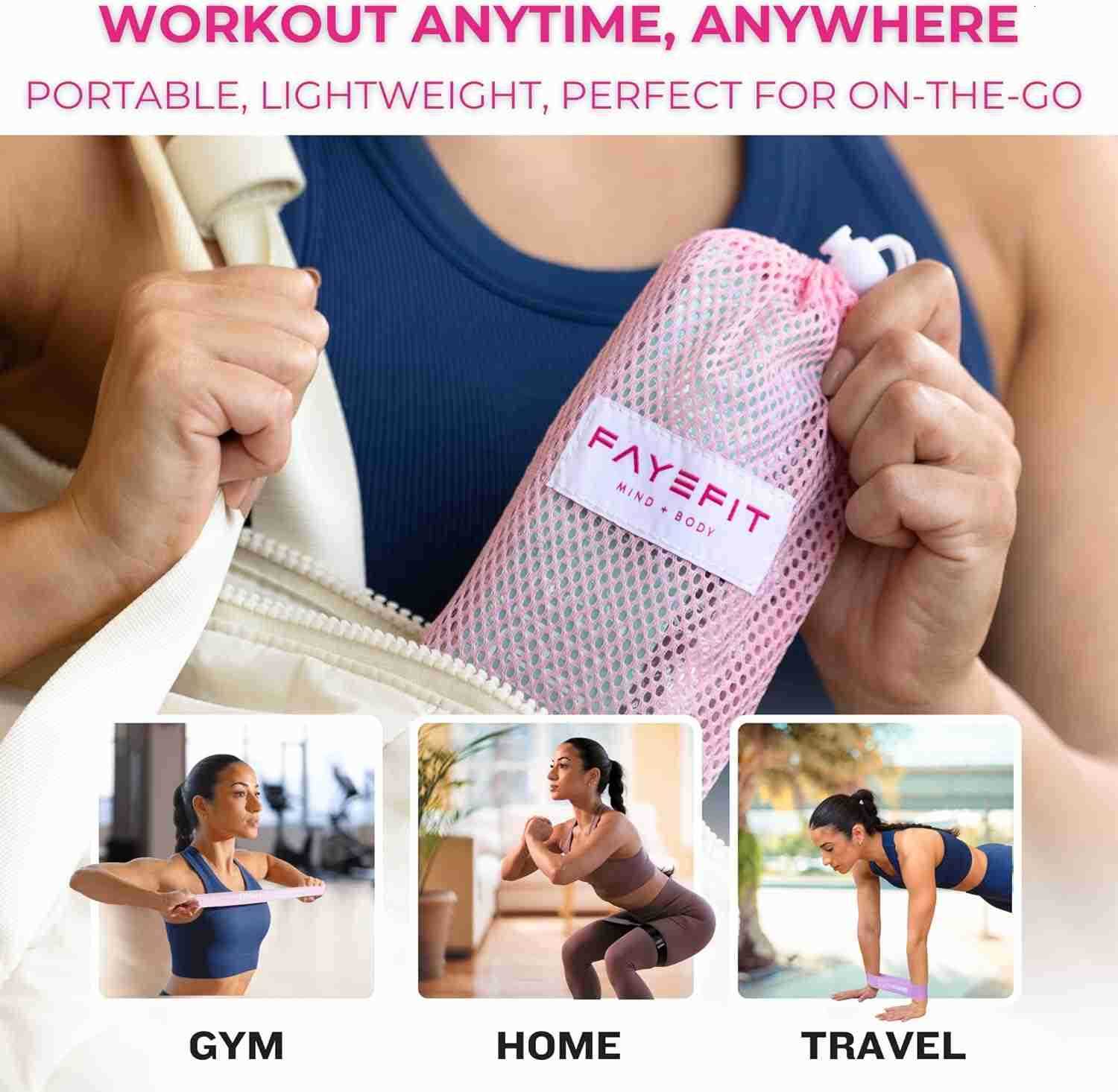 Resistance Bands for Working Out Exercise Bands Resistance Loops Workout Bands Physical Therapy Bands Set of 5 Stretch Bands for Exercise at Home Carr