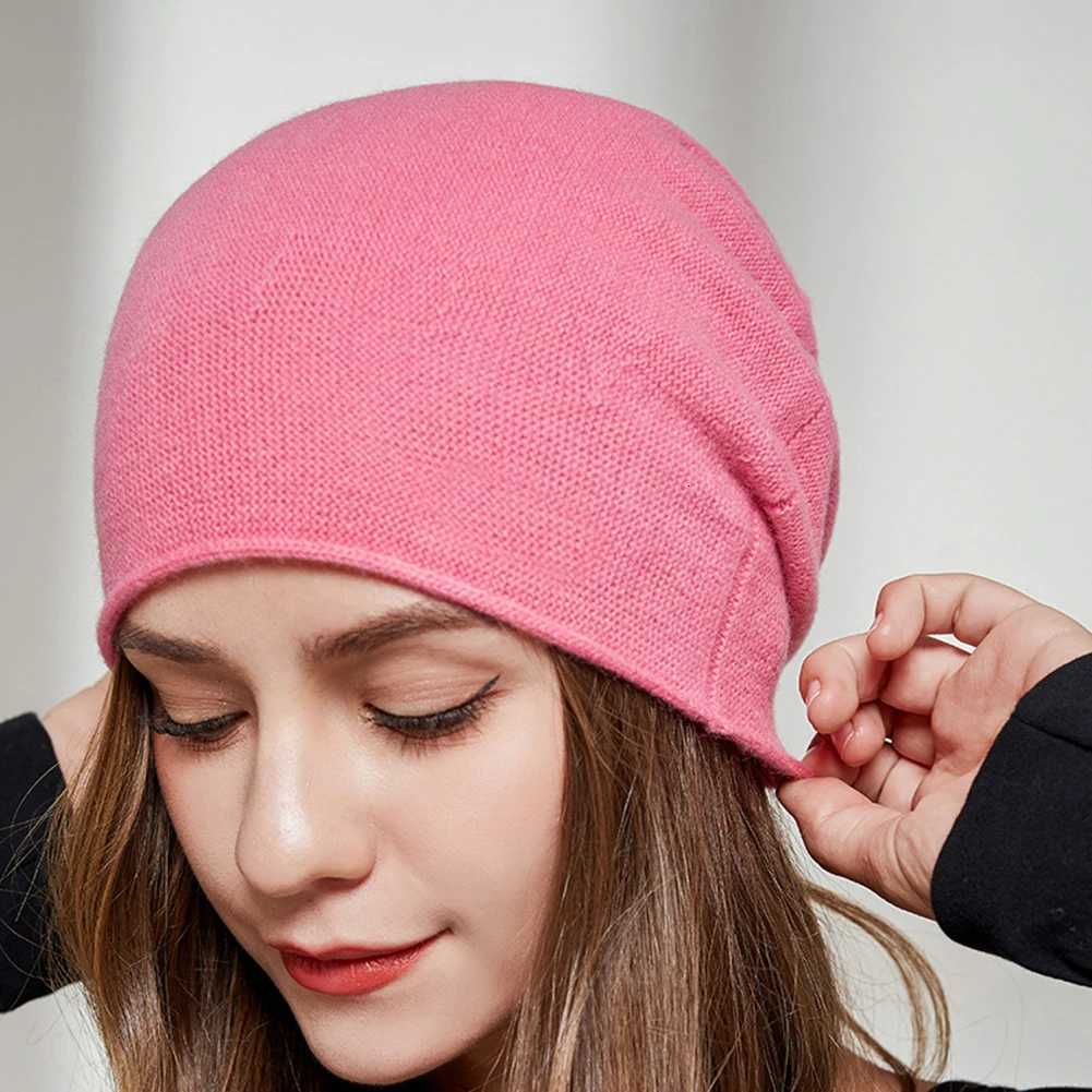 n Wool Winter Knit Slouchy Beanie Hat Cashmere Sklies Hats For Wen s Men G250910