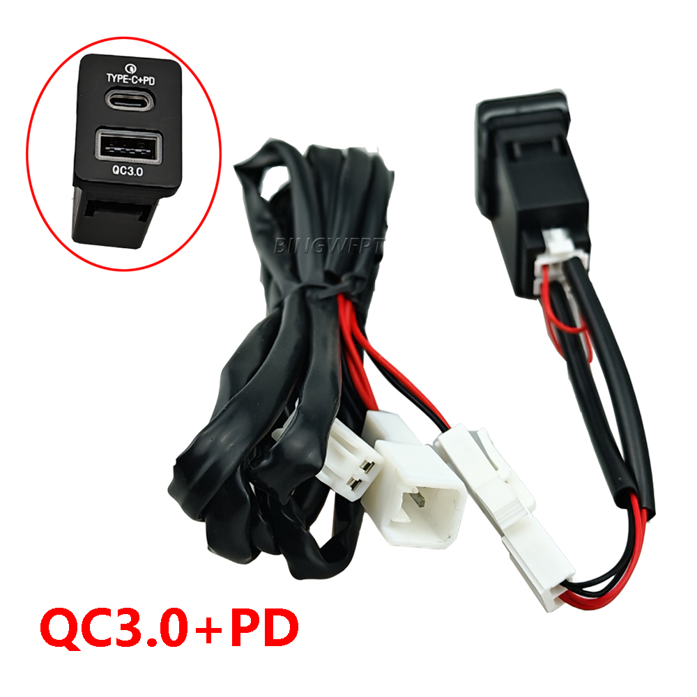 For The New Toyota 2QC3.0&QC3.0-PD Fast Charging Car Charger Car Accessories Adapter