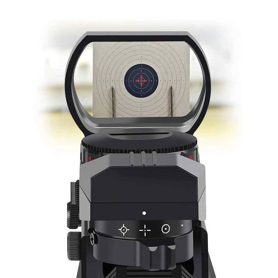 Red Green Dot Gun Sight Scope Reflex Sight 4 Adjustable Reticles Holographic Optic with 20mm Rail Mount C250912