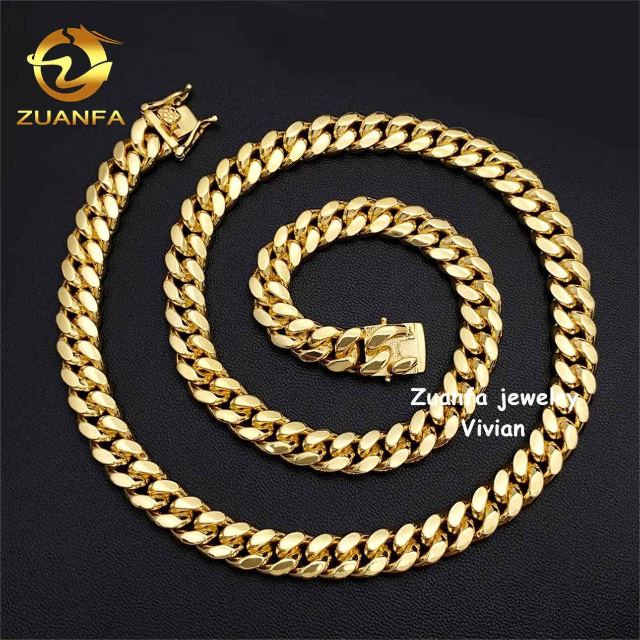 Moissanite Cuban 925 Sterling Silver Iced Out VVS Moissanite Clasp Hip Hop Jewelry Plain Cuban Necklace