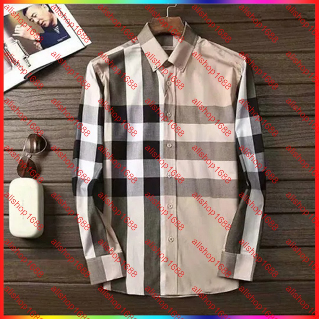 5A Luxury designer men shirtsfashion casual business socialand cocktail shirt SpringAutumn Office Casual men'sdress shirt slimming the mostfashionable clothing