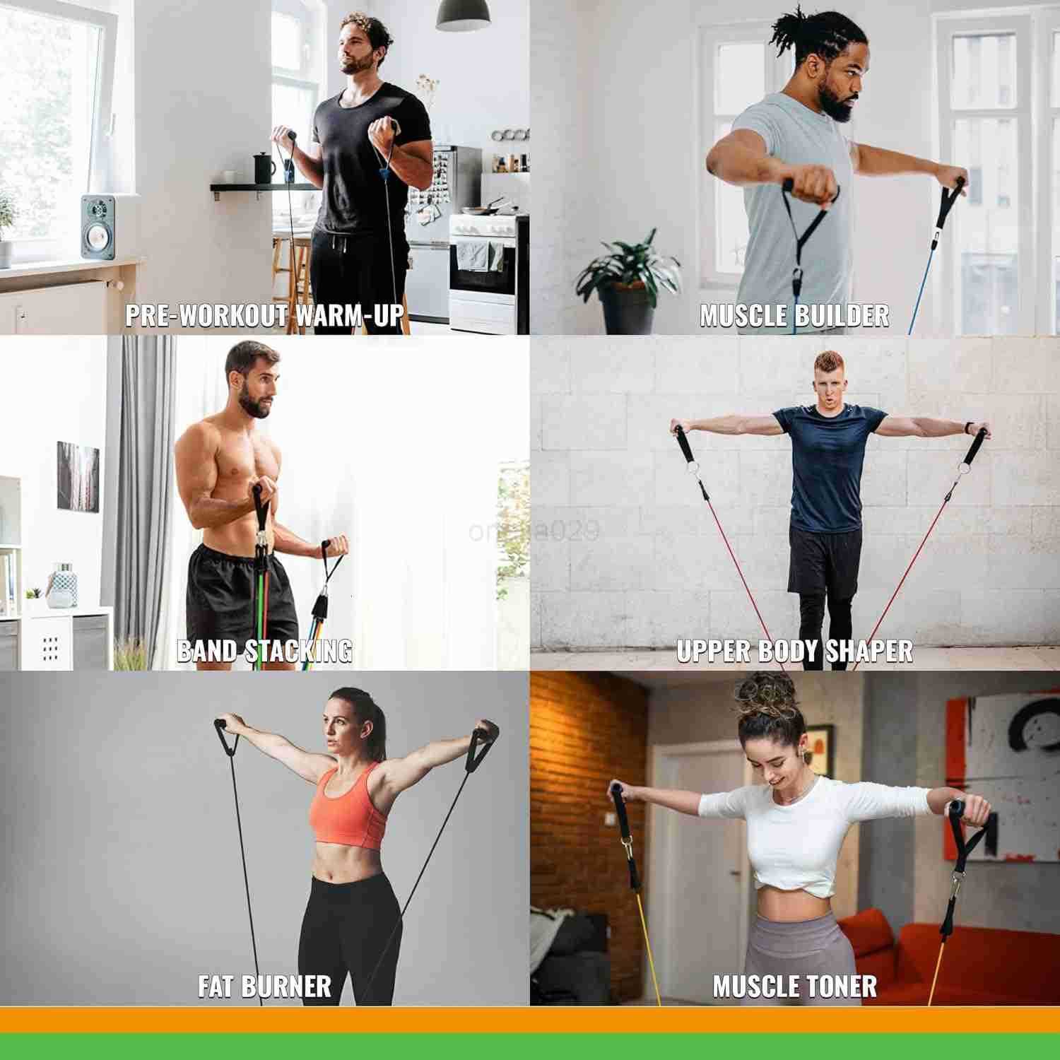 Resistance Bands with Handles Physical Therapy Strap Exercise Band to Tone Arms Legs Chest Booty 5 Exercise Bands with Handles Ankle Straps NoSlip Doo