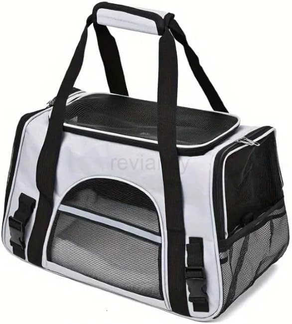 Cat Carriers Dog Carriers Pet Carriers AirlineApproved SoftSided Bag for Cats Small Dogs Up to 15 lb Foldable Breathable Mesh Privacy Cover Washable L