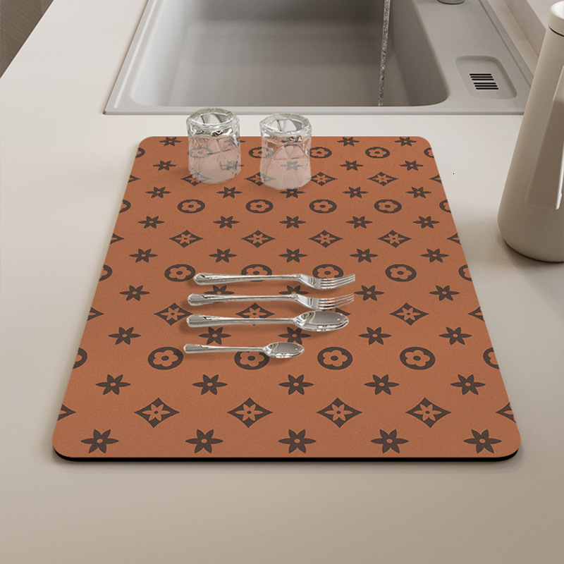 Countertop Draining Kitchen Cup Bowl Plate Drying Bar Tea Table Sink Water Absorption Heat Insulation Mat