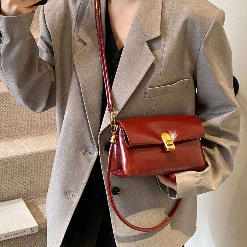 Fashion Small Flap Pu Leather Crossbody For Women 2025 New Trend Designer Simple Solid Color Handbags Women's Shoulder Bag