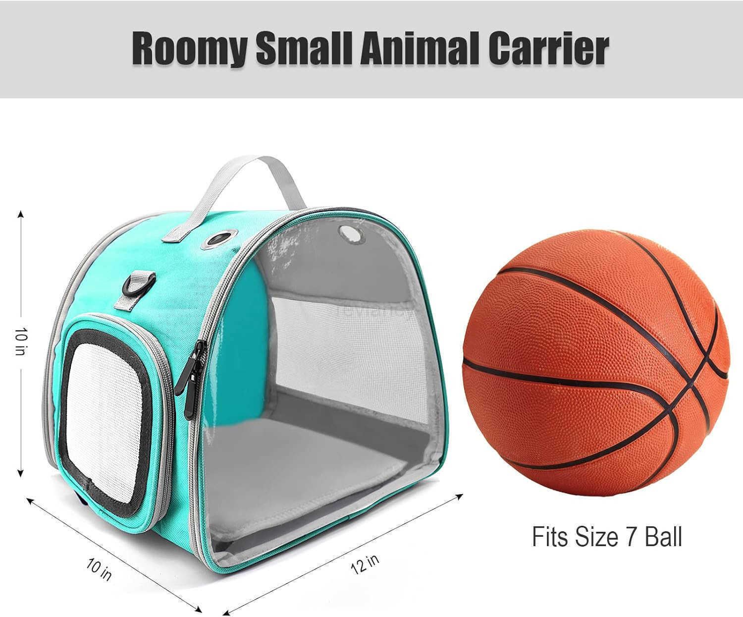 Small Animal Carrier Bag Upgraded Portable Guinea Pig Carriers Transparent Hamster Carrying Case Reptile Rat Rabbit Bearded Dragon Hedgehog Carrier Ba