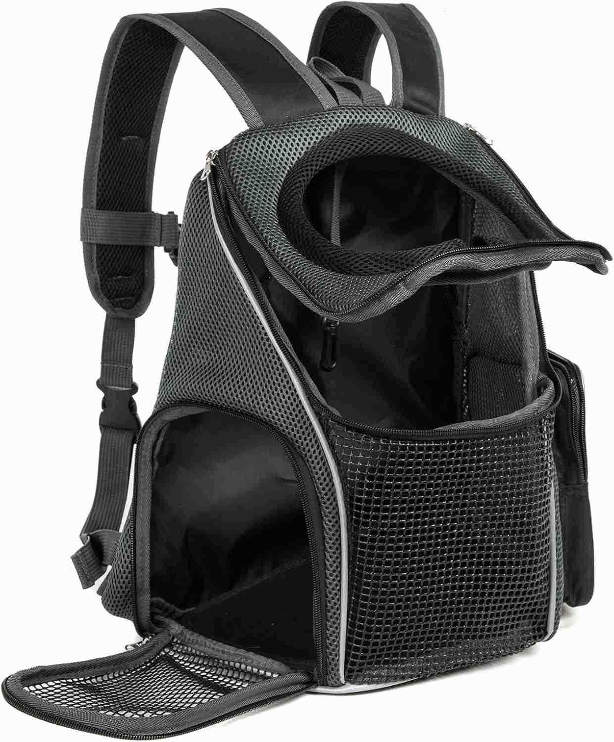 Pet Front Carrier Dog Backpack Adjustable Pet Front Cat Dog Carrier Backpack Travel Bag EasyFit for Traveling Hiking Camping for Small Medium Large Do