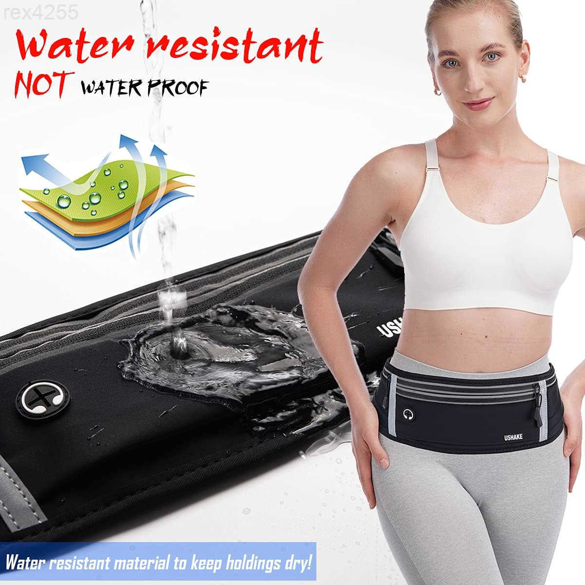 Slim Running Belt Workout Fanny Pack for Men WomenExercise Waist Pack for iPhone Holder Runner Belt for Running Walking Cycling Camping GymW250912