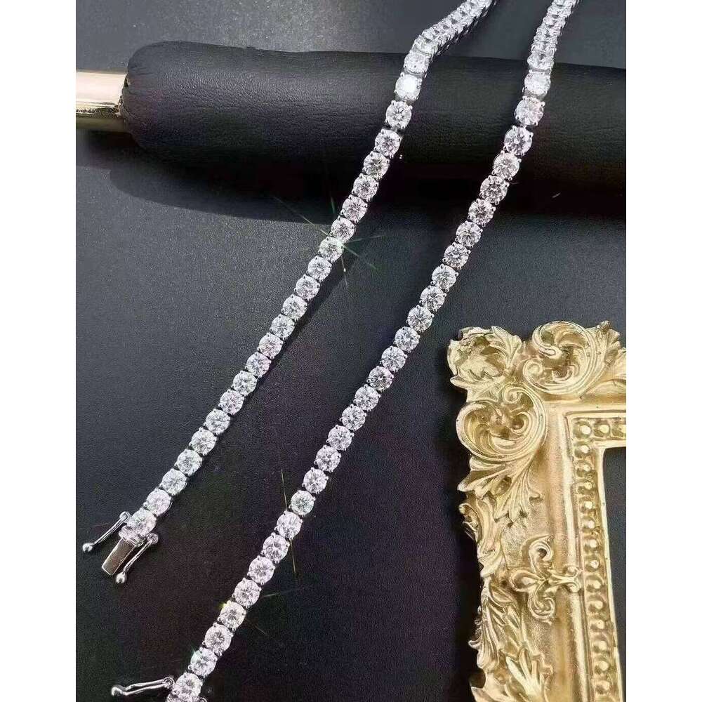 White Moissanite Tennis Women Gemstone Bracelet Handmade Jewellery Sterling Sier Jewelry