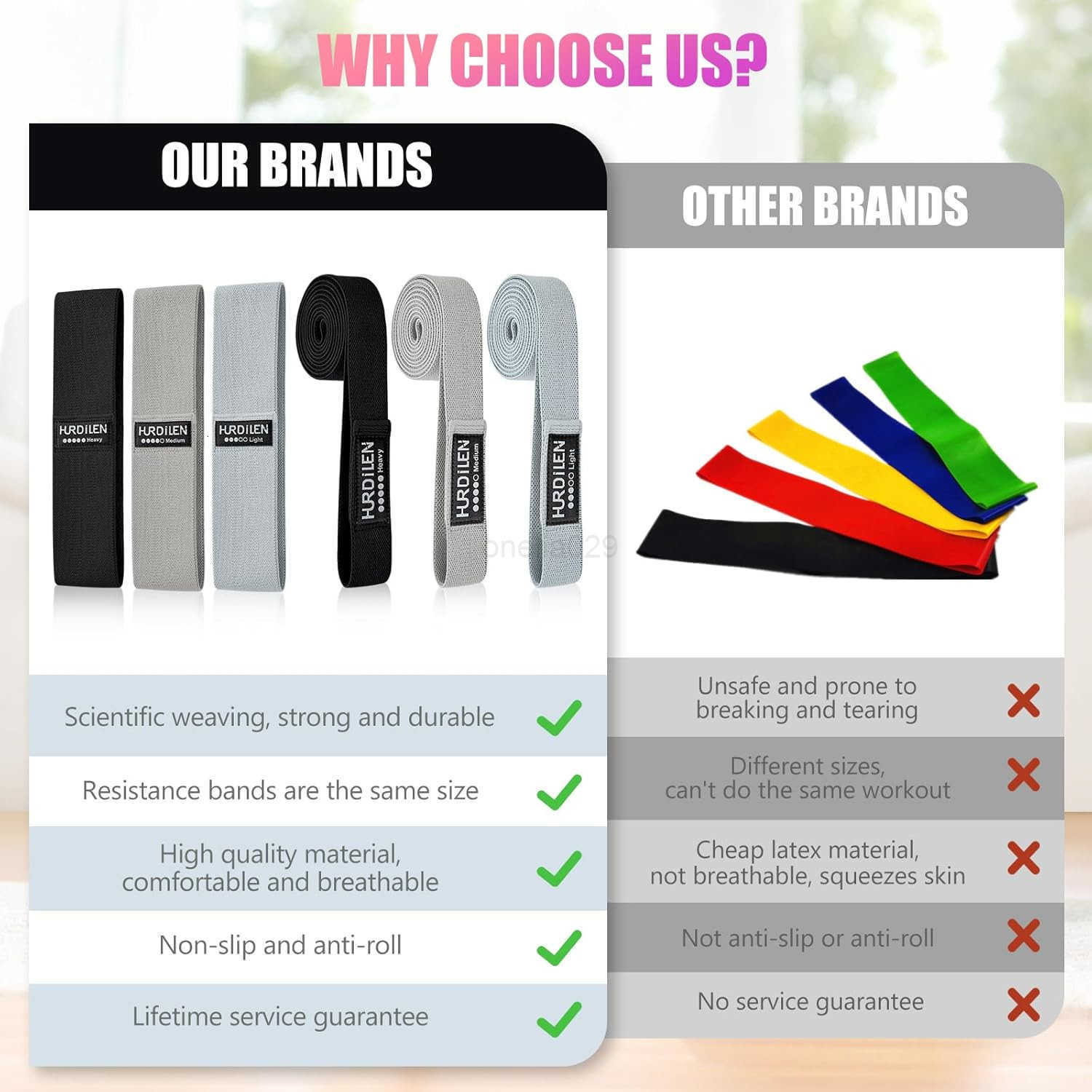 Resistance Bands for Working Out Set 3 Pcs Pull Up Bands and 3 Pcs Assistance Bands with Door Anchor for Legs Glutes Hip Fabric Loop Bands Workout Ban