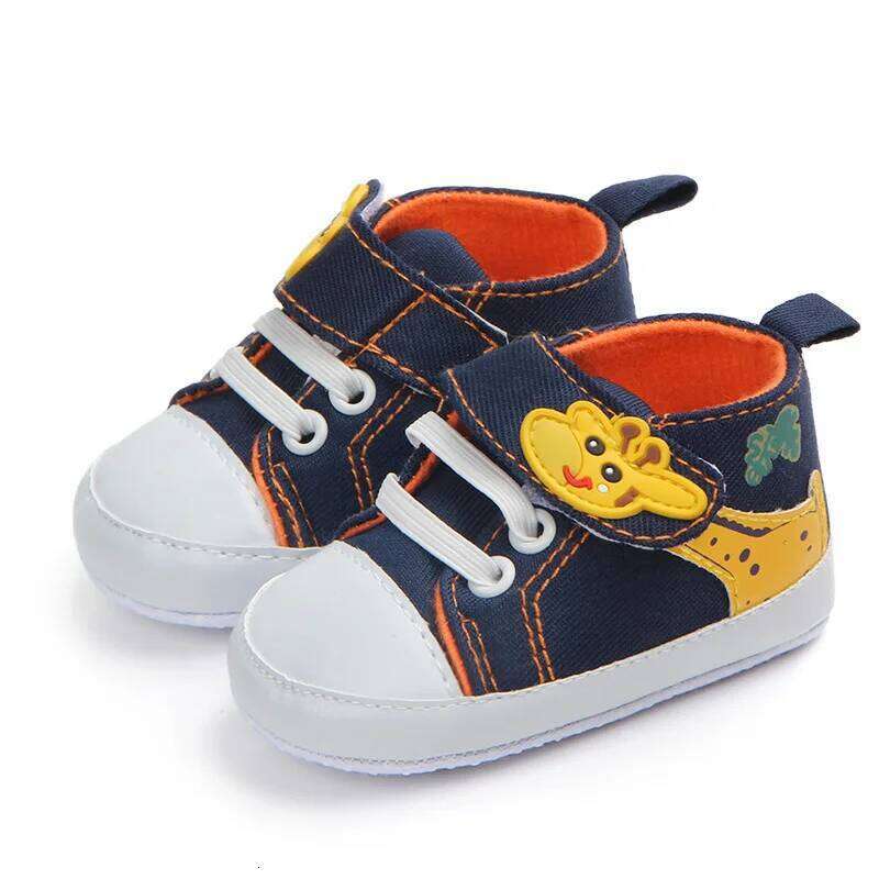 Cute Giraffe Baby Anti-slip Soft Sole Canvas Sneaker Shoes for Infant Boy Girl Cartoon Toddler First Walkers