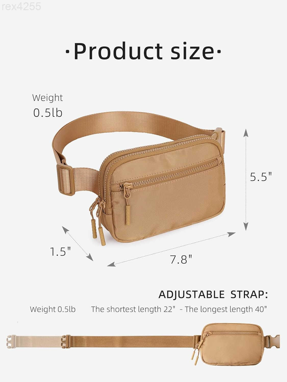 Fanny Packs for Women Men Belt Bag with 4 Zipper Pockets Fashion Waist Packs Lightweight Crossbody Bags with Adjustable Strap for WorkoutRunningHiking