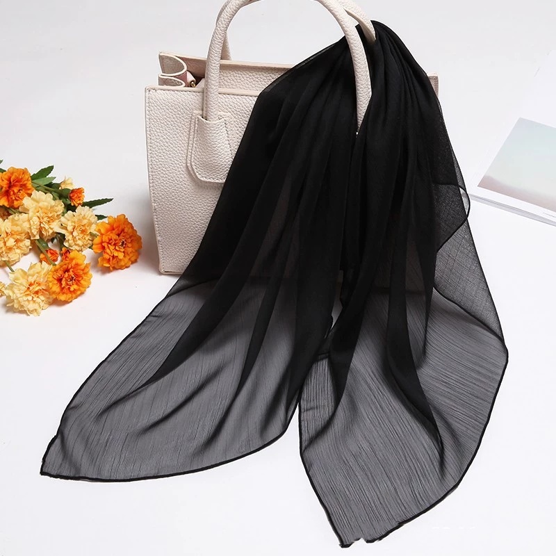 Fashion Women Men Summer Bohemian Style Colorful Print Charms Square Grey Pink Blue Thin Transparent Silk Scarf A Friend Gift