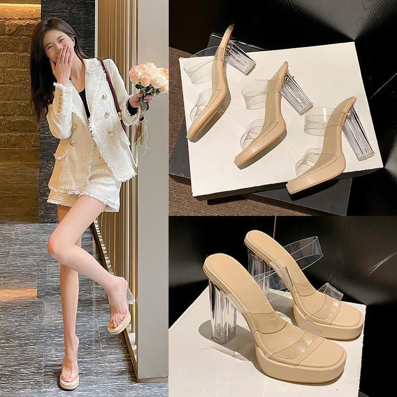 2025 Autumn New Women's High Heels Comfortable Thick Heels Crystal Heels Elegant Light Luxury Women's High Heels Designer Shoes