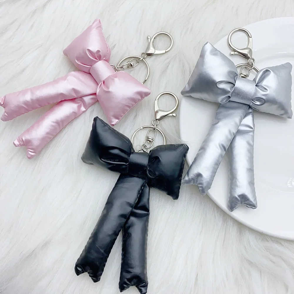 Korea Fashion Big Bow Keychain Cotton Filling Bowknot Key Chains for Women Y2K Bag Pendant Girlfriend Kpop Jewelry Gifts M250912