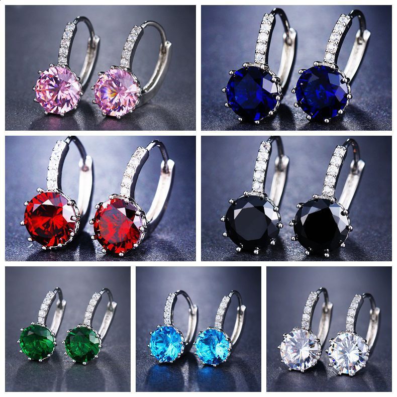 Buy 5 Get 1 Free 35x20mm Big 16g Jewelry Set 20mm Color Changing Zultanite Alexandrite Topaz CZ Women Silver Pendant Earrings 250120