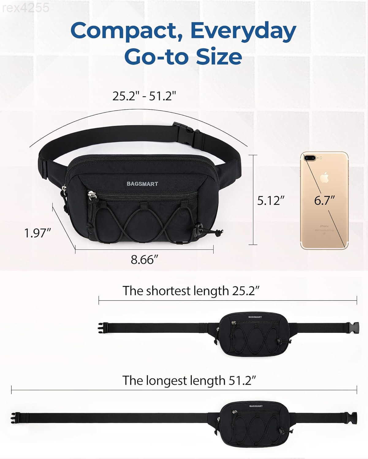 Fanny Packs for Women Small Belt Bag with Adjustable Strap Waist Pack for Running Workout Traveling Hiking BlackW250912