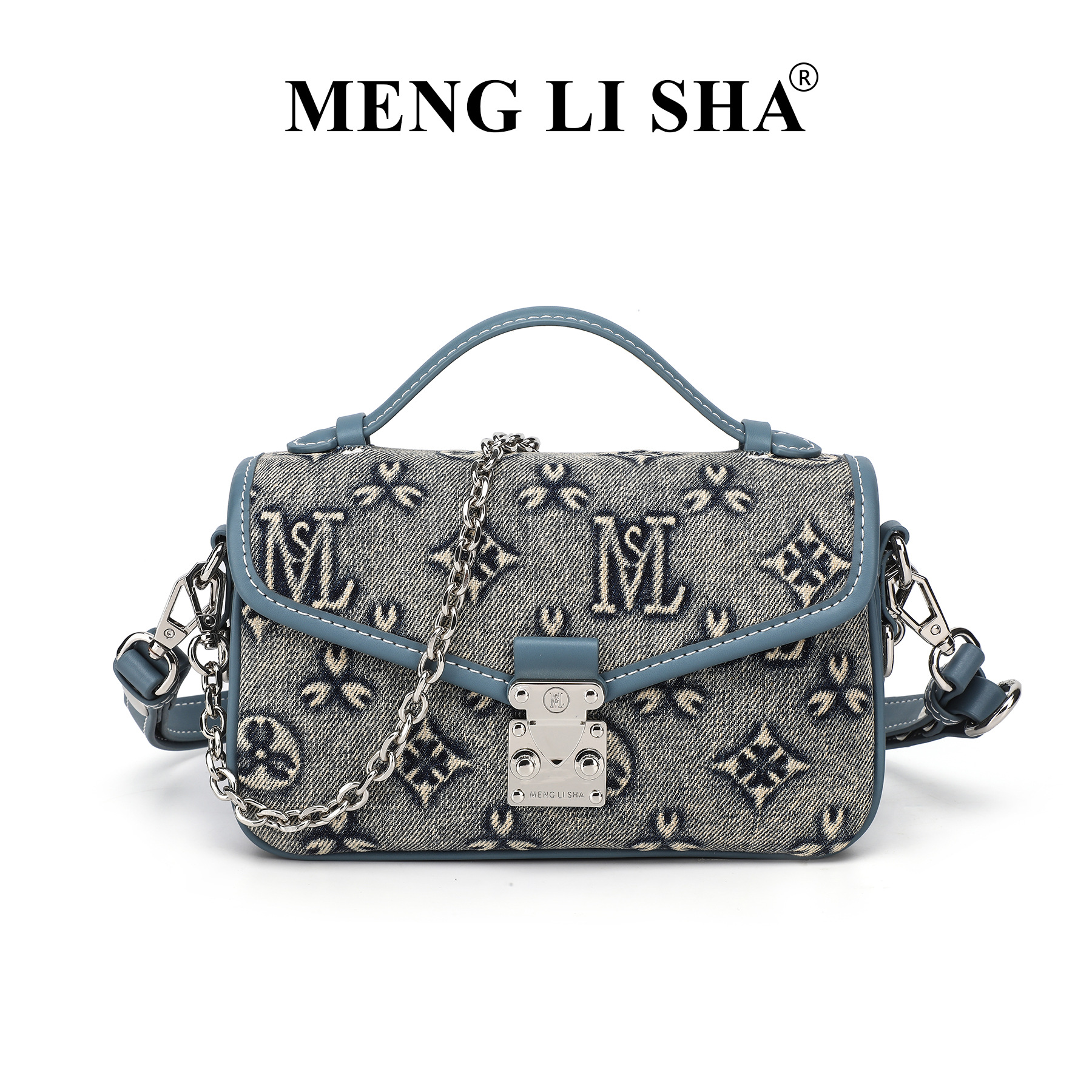 Luxury Bag 2025 Vintage Mini Square Bag for Women - Printed Underarm Crossbody Purse with Chain Strap, Versatile Top-Handle Fashion Bag