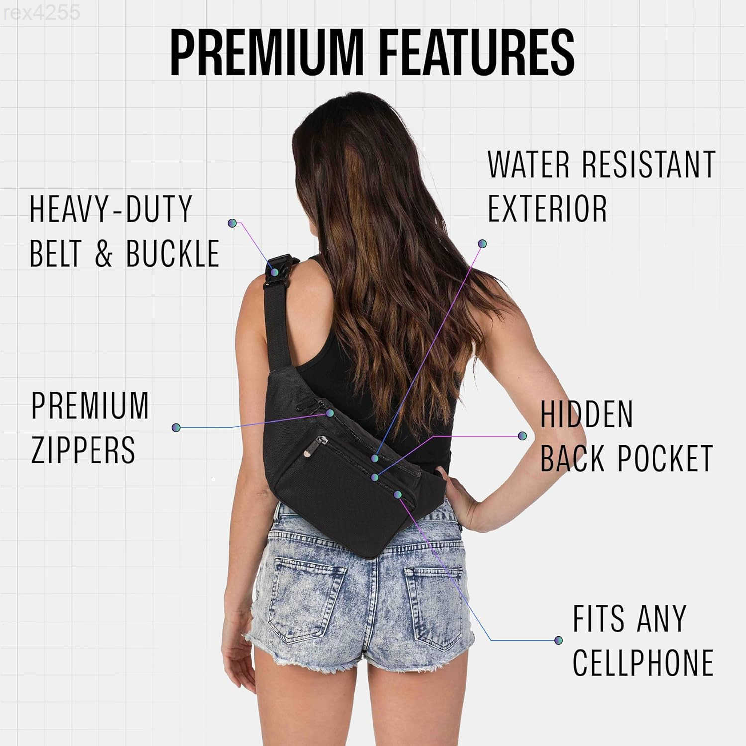 Fanny Pack Belt Bag I Mens Fanny Packs for Women Fashionable Crossbody Bag Bum bag Waist Bag Waist Pack Hands Free for Hiking Halloween Running Travel