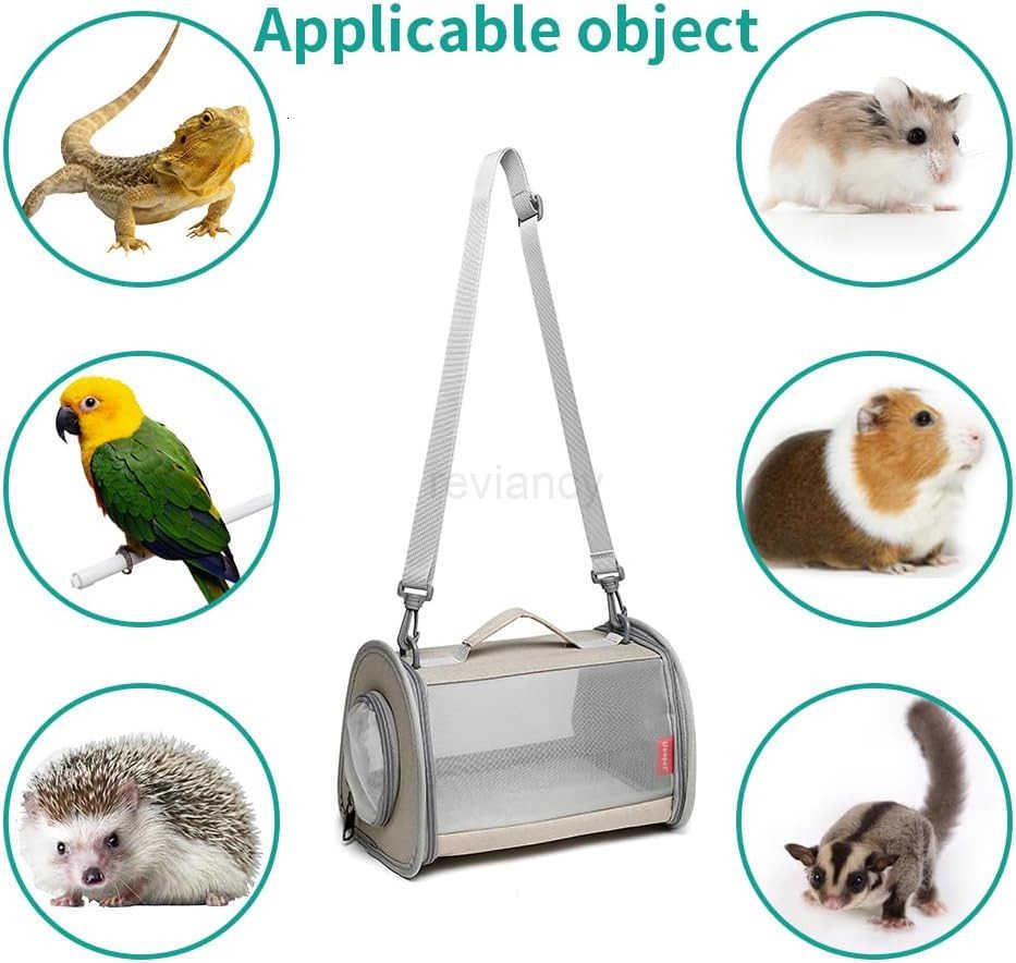 Pig Carrier Travel Small Animal Carrier Bag Lizard Bird Rabbit Carrier Cage Squirrel Breathable Bag Portable Travel Hamster Small Pet Hangbag Small Gr