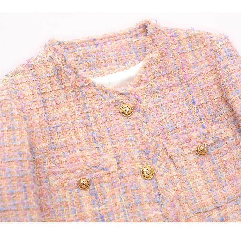 DHEssentials 2025 Spring New Women's Fashion High-end Design Niche Blazer Pink Chanel Style Short Jacket