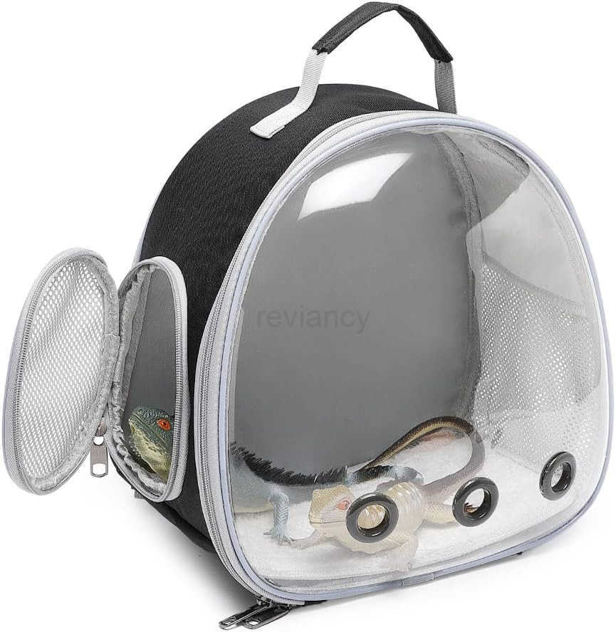 Small Animal Carrier Backpack Space Capsule Bubble Window Carrier Backpack for Lizard Guinea Pig BlackW250912