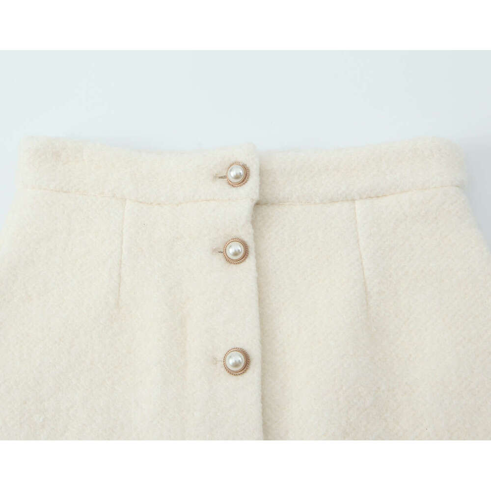 DHEssentials 2025 Summer New Style Chanel-inspired Single-breasted Decorative Camisole + High-waisted Elegant Midi Skirt Set