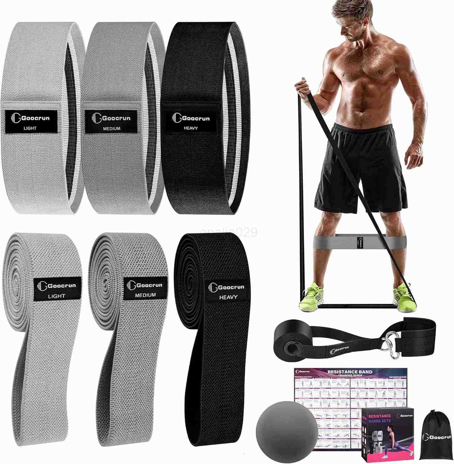 Fabric Resistance Bands for Working Out Wide Booty Belt with Multiple Resistance Levels Yoga Balance Balls Great for HIPS Thighs Exercises with Fitnes