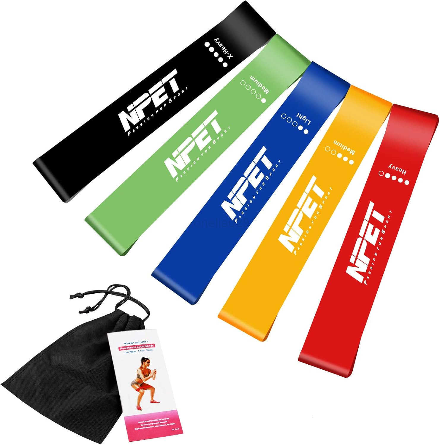 Resistance Loop Bands Resistance Exercise Bands for Home Fitness Stretching Physical Therapy Strength Training Workout Bands W250912