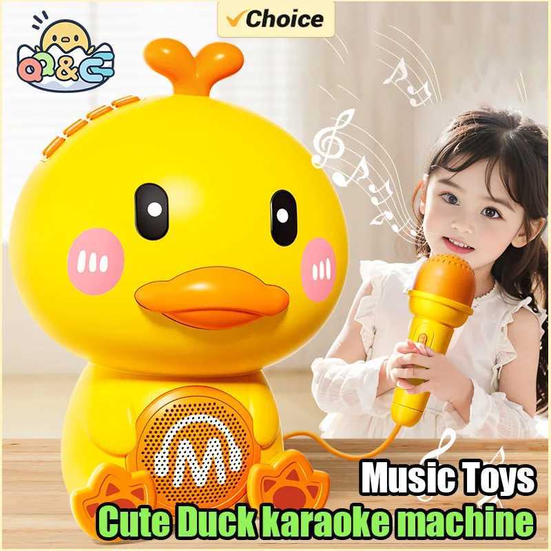 Cute Duck Singing Sound Microphones Early Education Machine Voice Changeable Storytelling With Light Music Toys For Kids Gifts C250912