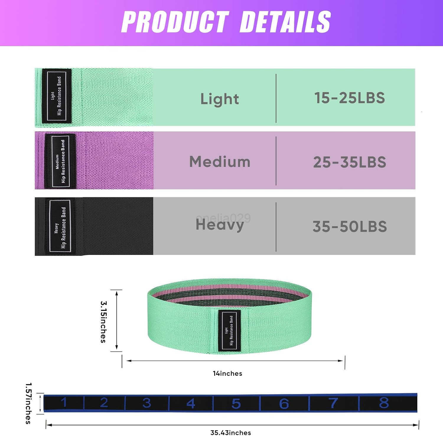 Fabric Resistance Bands SetExercise Bands for Legs and BootyDifferent Levels Elastic Bands for YogaPilatesHome FitnessStrength TrainingPhysical Ther W