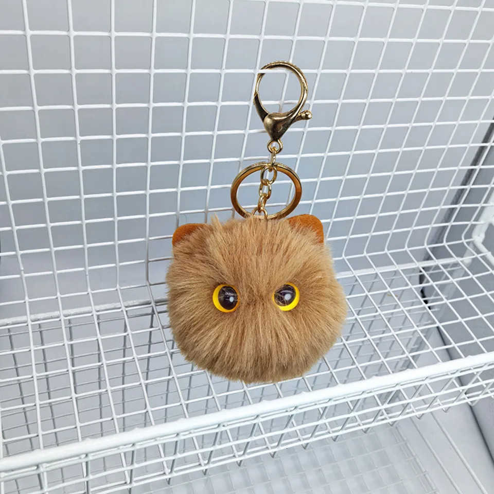 Cute Plush Cat Keychain Cartoon Doll Toy Pendant Keyring For Women Girls Bag Ornament Car Key Chain Children Gifts Accessories M250912