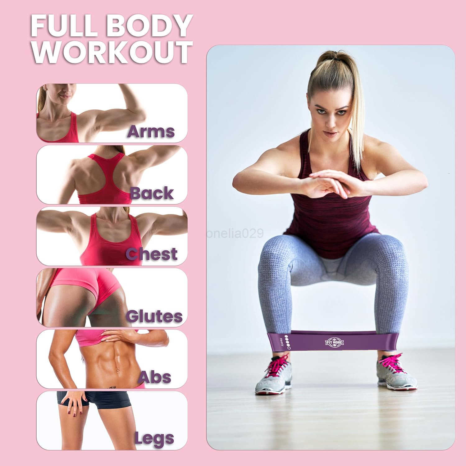 Resistance Bands for Women with Online Workouts Included Set of Loop Flat Bands Ideal for Tone and Sculpt Body at Home Pilates Yoga or Rehab with Safe