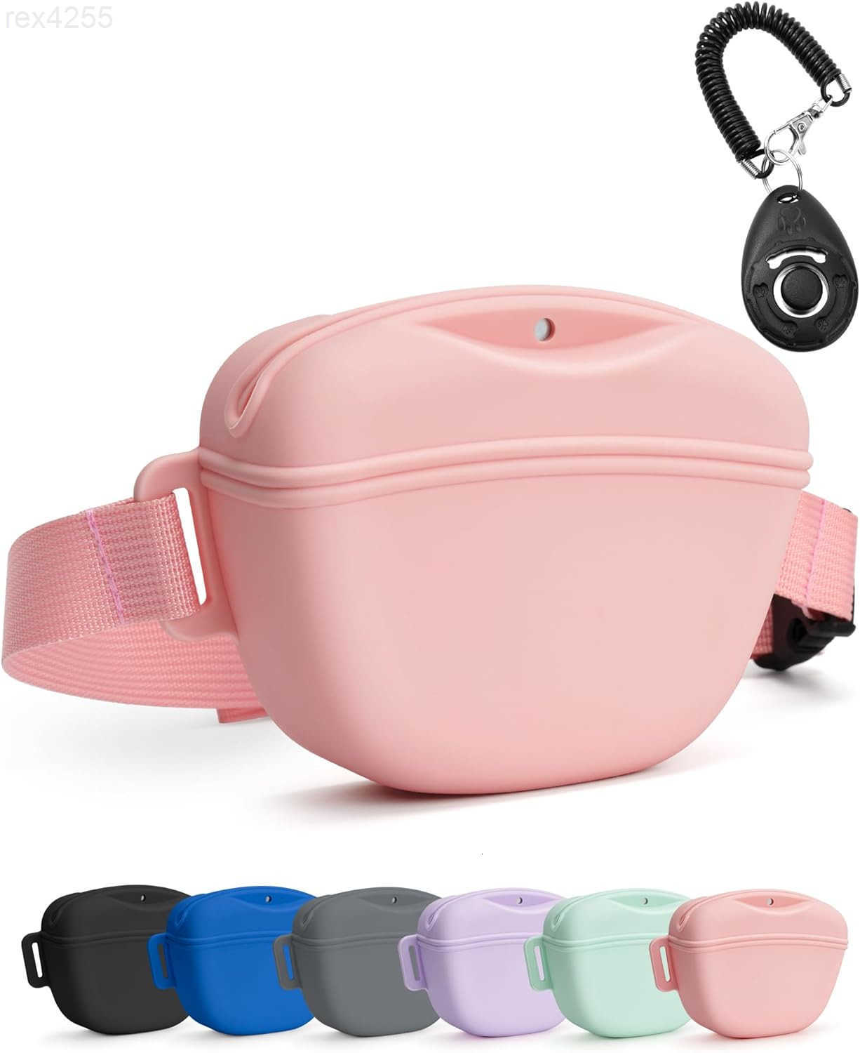 Pouch with Training Clicker Upgrade Stronger Magnetic Closure to Avoid Spilling 167 Cup Silicone Treat Bag Fanny Pack with Waist Belt for Pet Training
