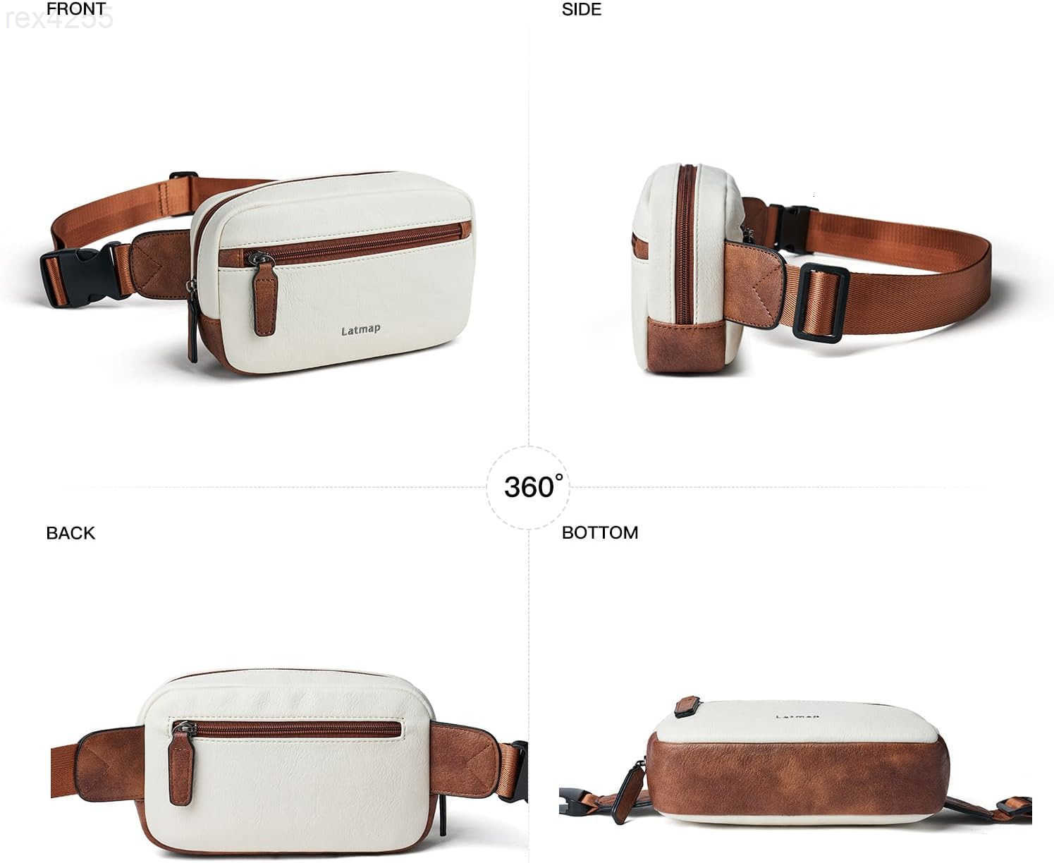 Fanny Packs Everywhere Belt Bag Small Fashion Crossbody Waist Pack Faux Leather Waterproof Sling Chest Bag For Women Trendy BeigeW250912