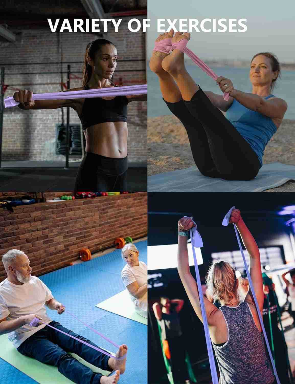 Fabric Resistance Bands for Women 5 Level Exercise Bands Resistance Set Resistance Bands for Working Out with Handles Workout Bands Resistance for Wom