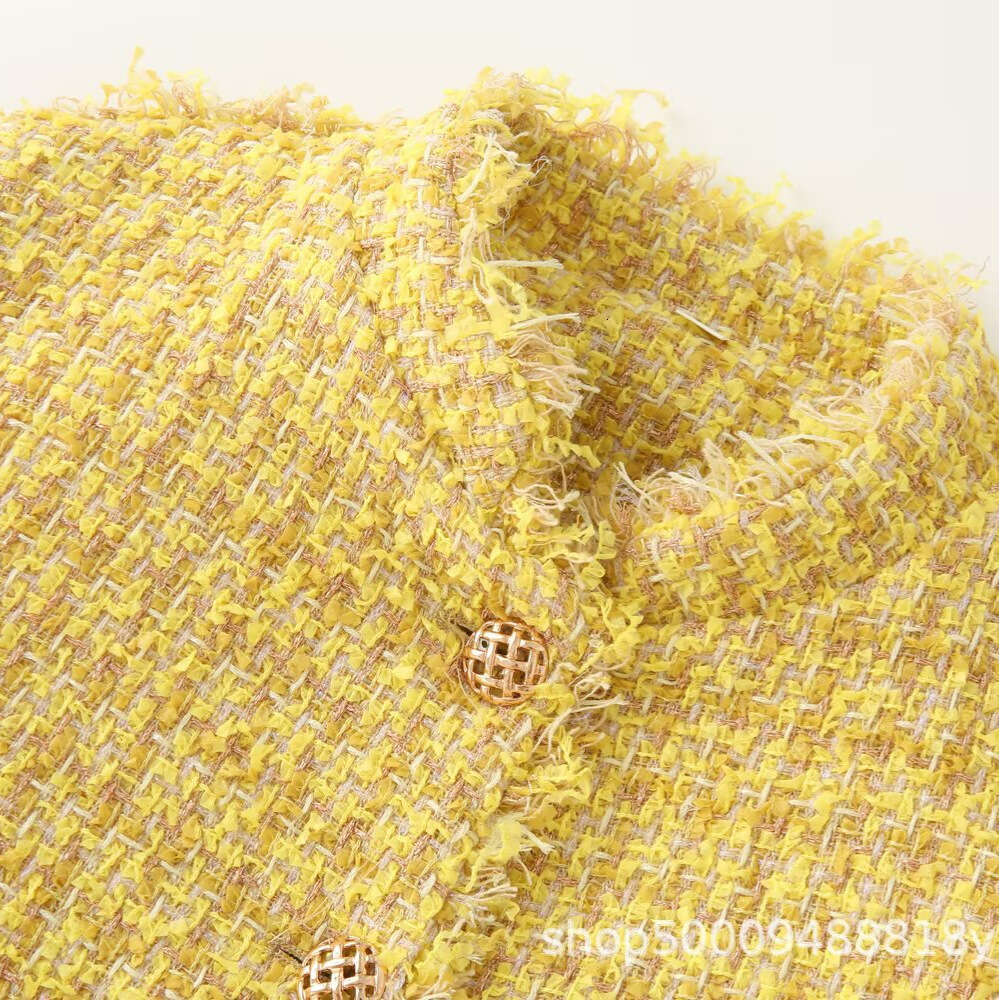 DHEssentials 2025 Autumn New Women's Fashion Niche Elegant Coarse Tweed Chanel Style Short Jacket